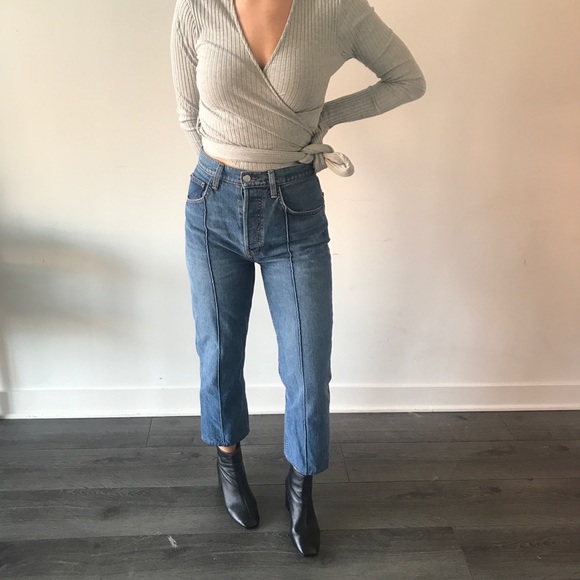 NWOT Reformation Cynthia HighRelaxed Jeans Pintuck - Picture 5 of 6